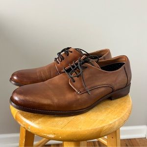 Cognac Oxford Leather Dress Shoes 8M